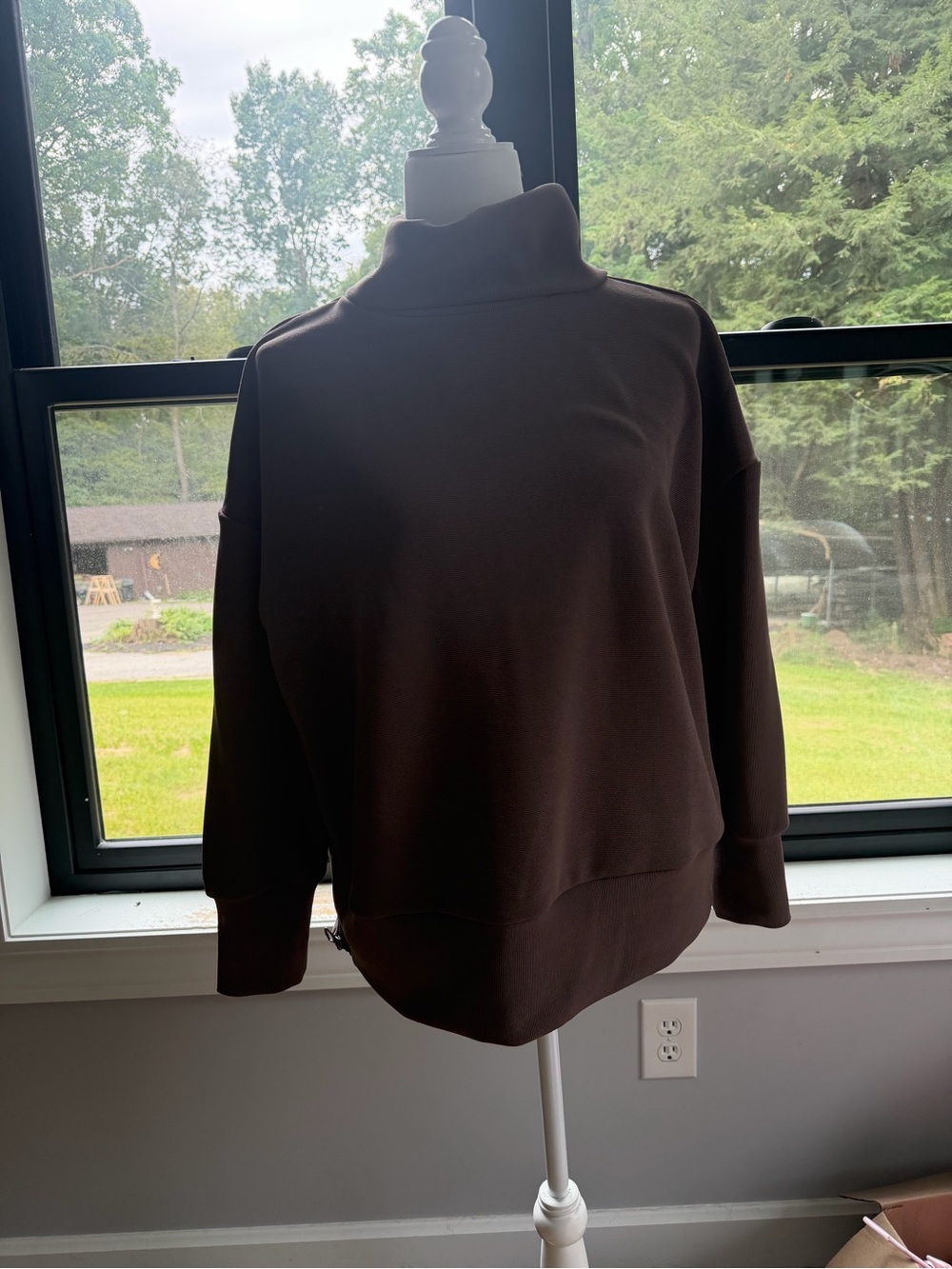 Simply Vera Vera Wang Brown Funnel Neck Sweater